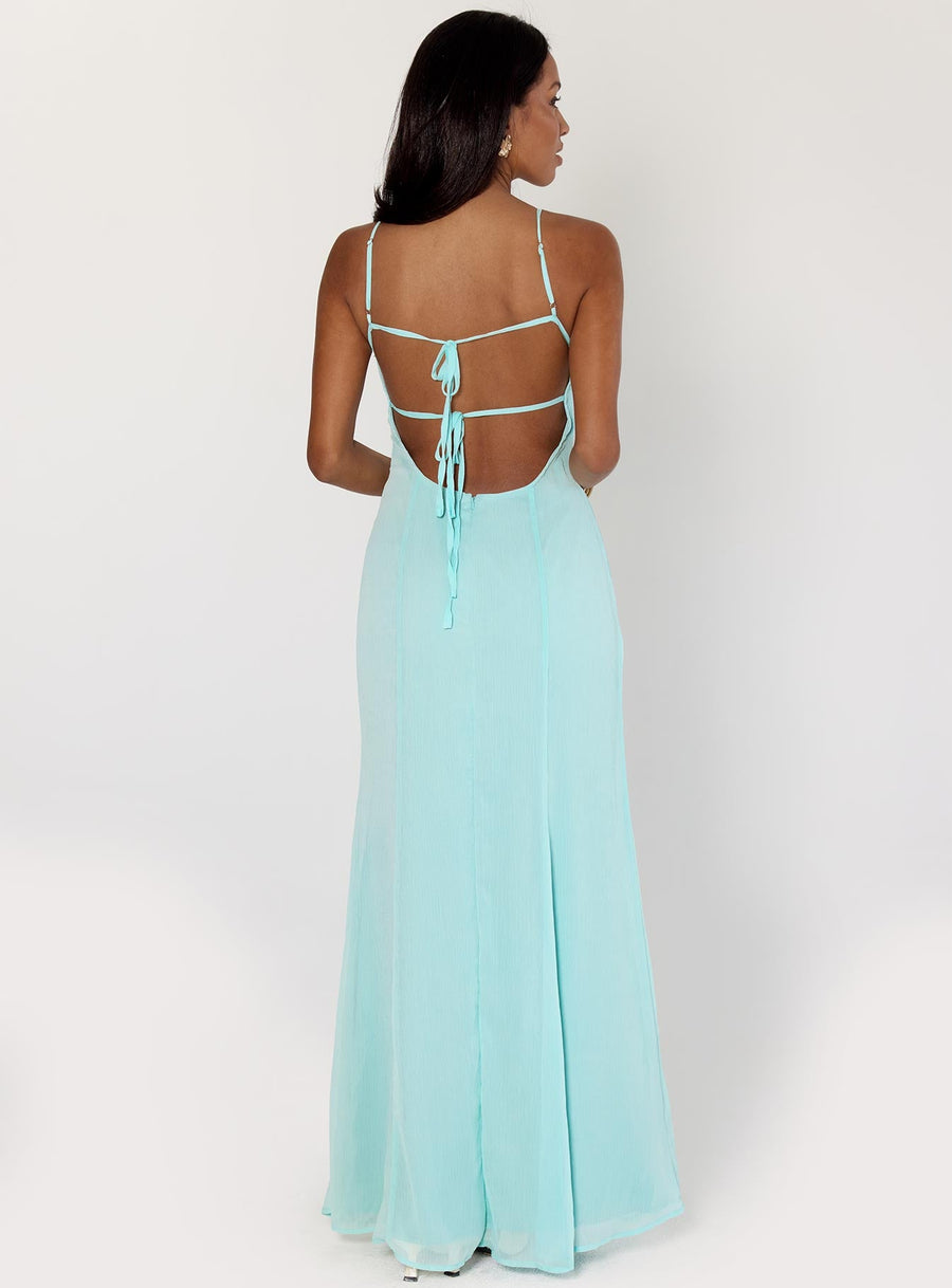 Jadira Scarf Maxi Dress Aqua · photo 5