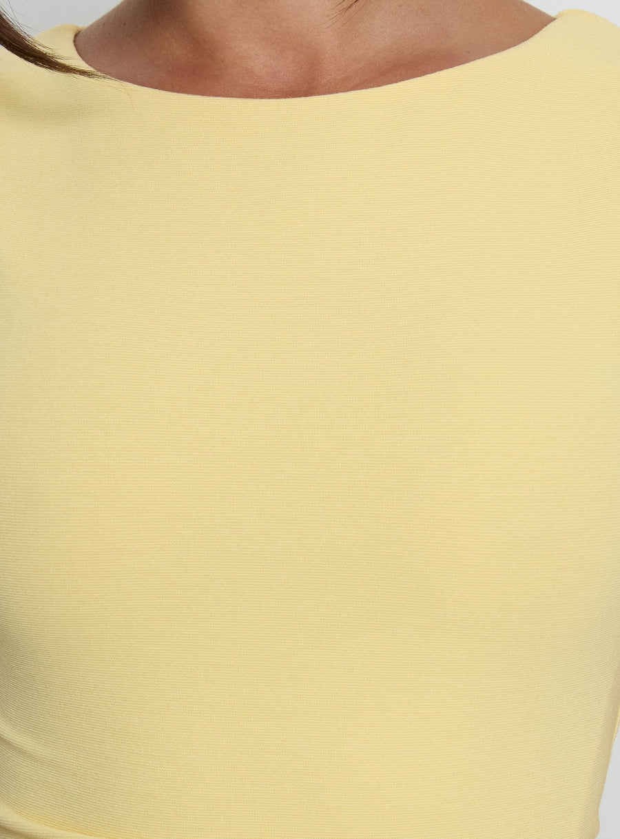 Basila Ruched Mini Dress Yellow · photo 6
