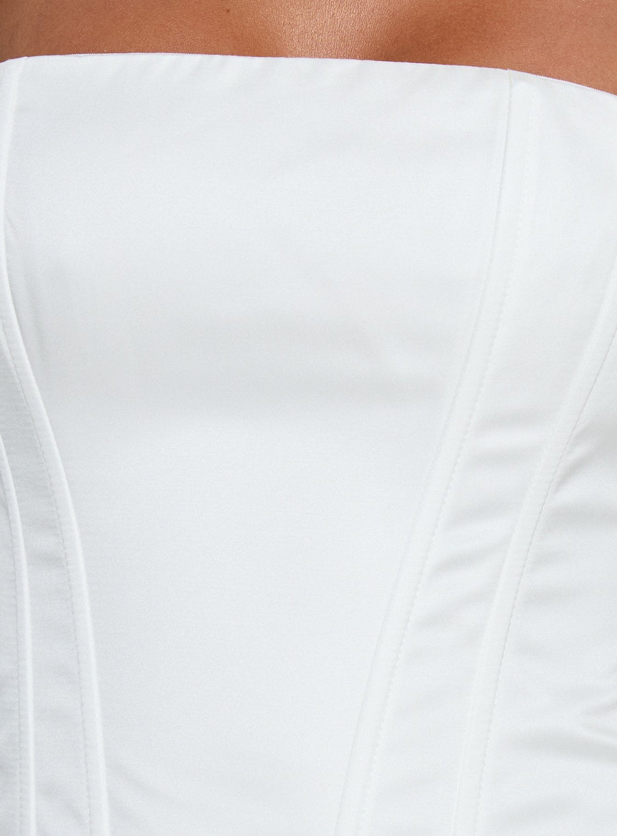 Joslyne Off Shoulder Corset Mini Dress White · photo 6