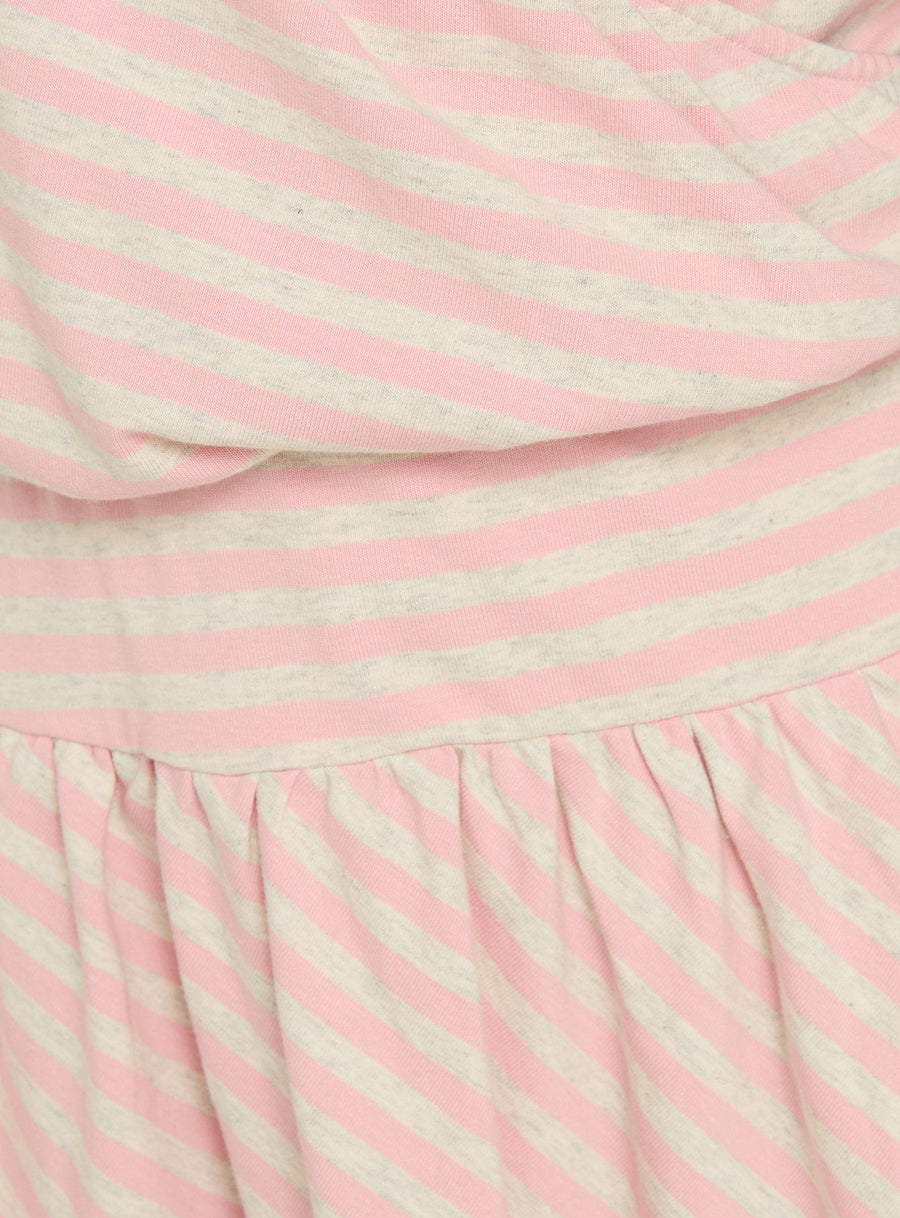 Joelie Halter Draped Mini Dress Pink / Grey Stripe · photo 6