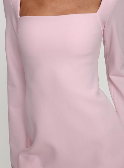 Bombshell Long Sleeve Mini Dress Pink