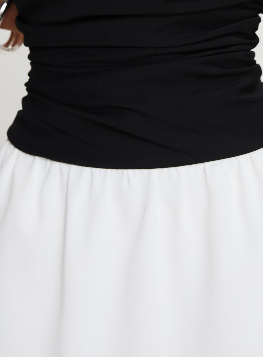 First Impressions Strapless Mini Dress Black / White · photo 6