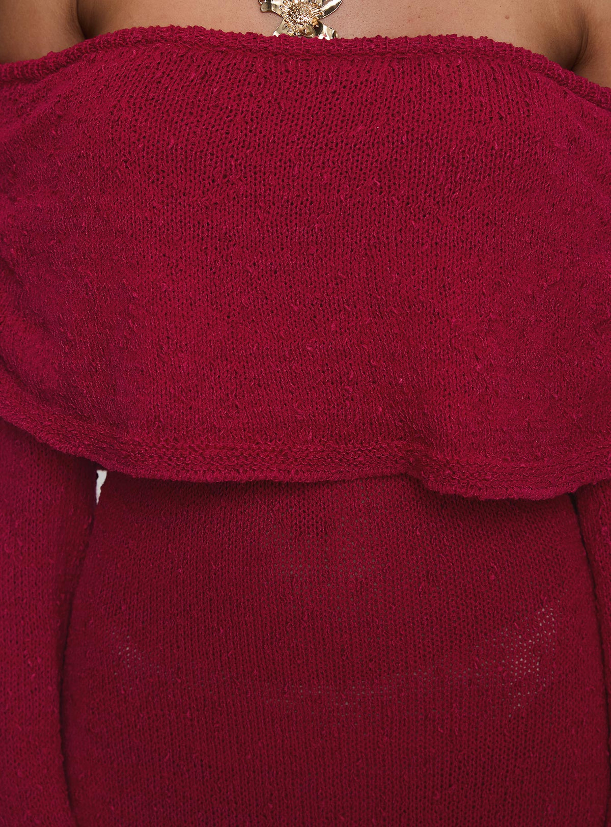 Aleyah Long Sleeve Maxi Dress Burgundy