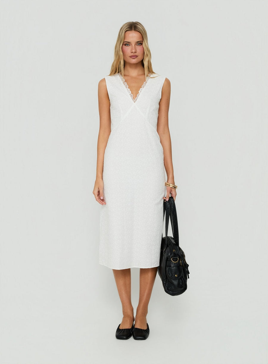 Eloisah Sleeveless Midi Dress White · photo 6