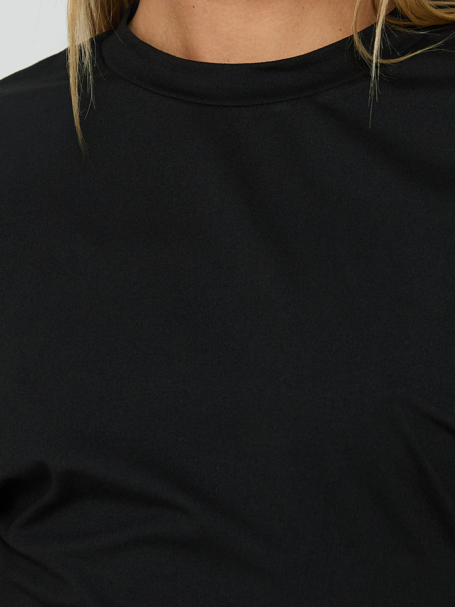 Hunni Ruched Shirt Mini Dress Black · photo 5