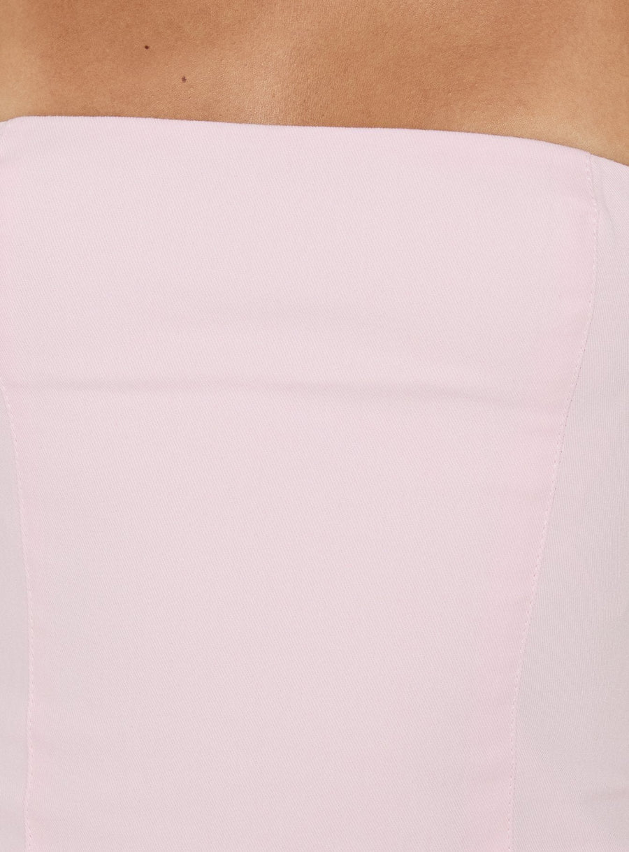 Esatora Halter Flare Mini Dress Pink · photo 6