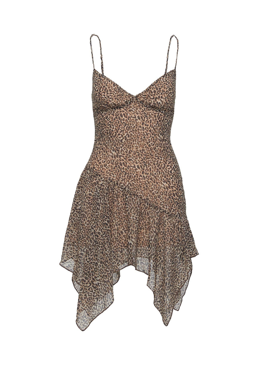 Immunity Asymmetrical Mini Dress Leopard · photo 5