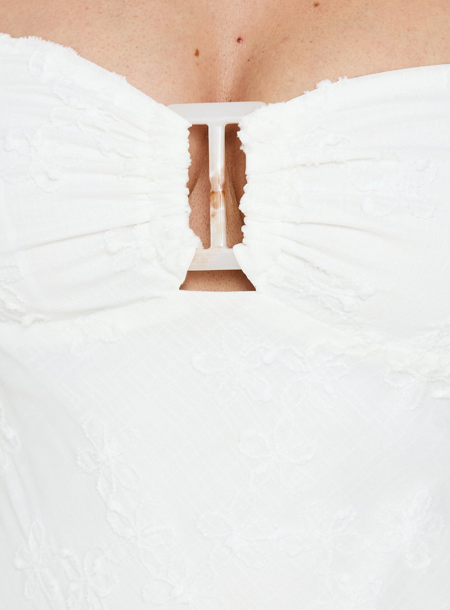 Golden Era Halter Mini Dress White · photo 6