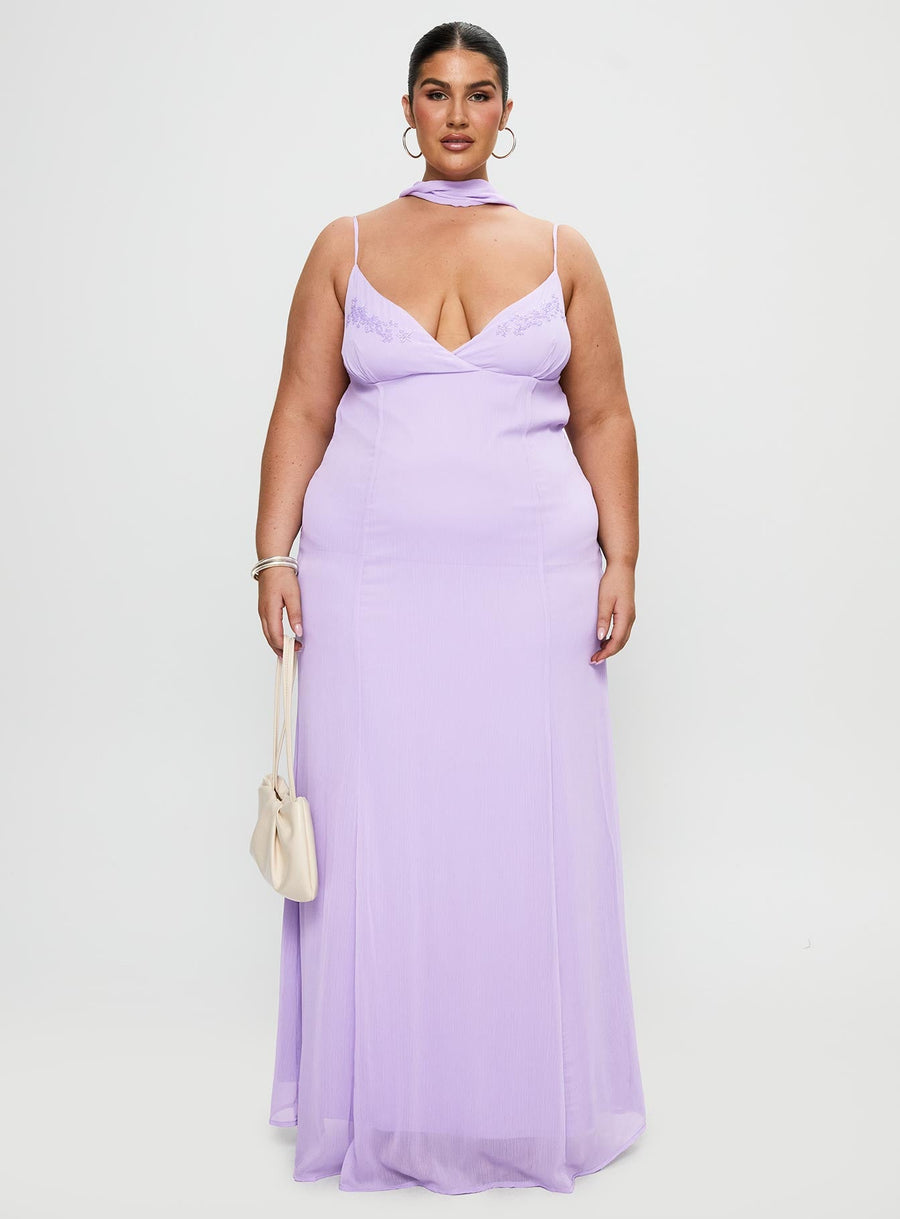 Jadira Scarf Maxi Dress Purple Curve · photo 7
