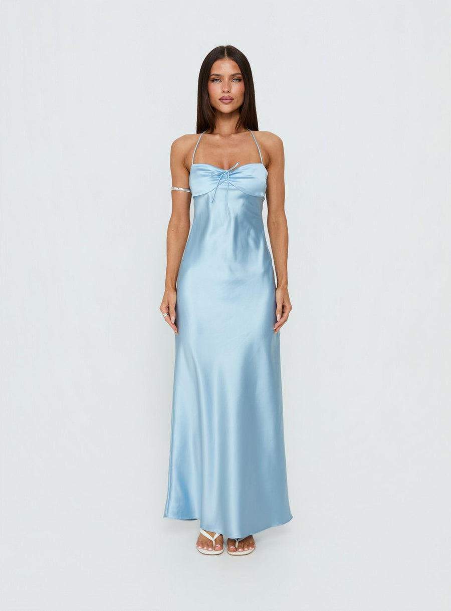Fireproof Halter Maxi Dress Baby Blue · photo 7