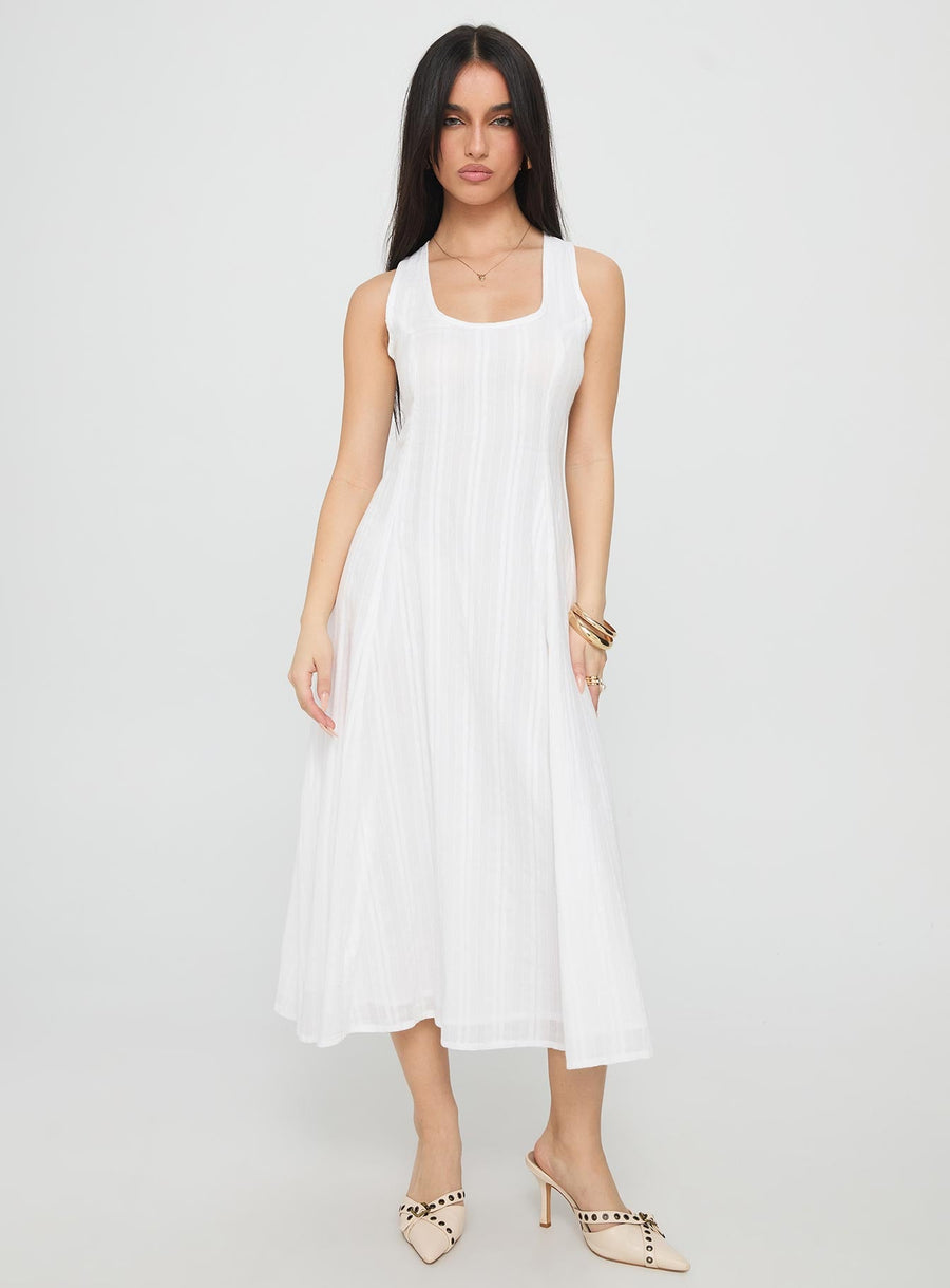 Forever Loved Panelled Midi Dress White · photo 7