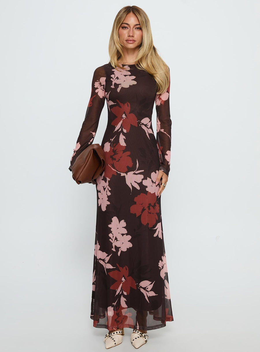 Istefania Long Sleeve Maxi Dress Multi · photo 6