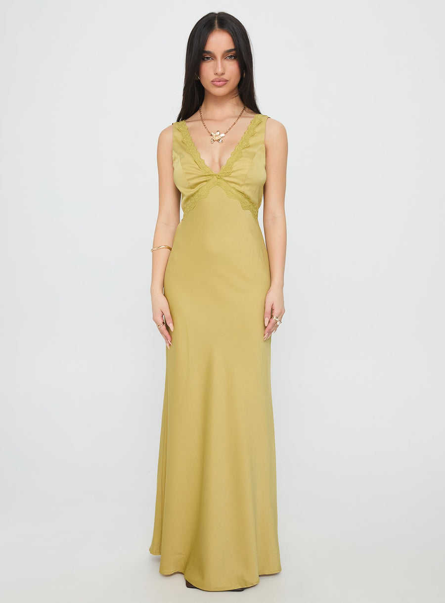 Galloway Maxi Dress Chartreuse · photo 6
