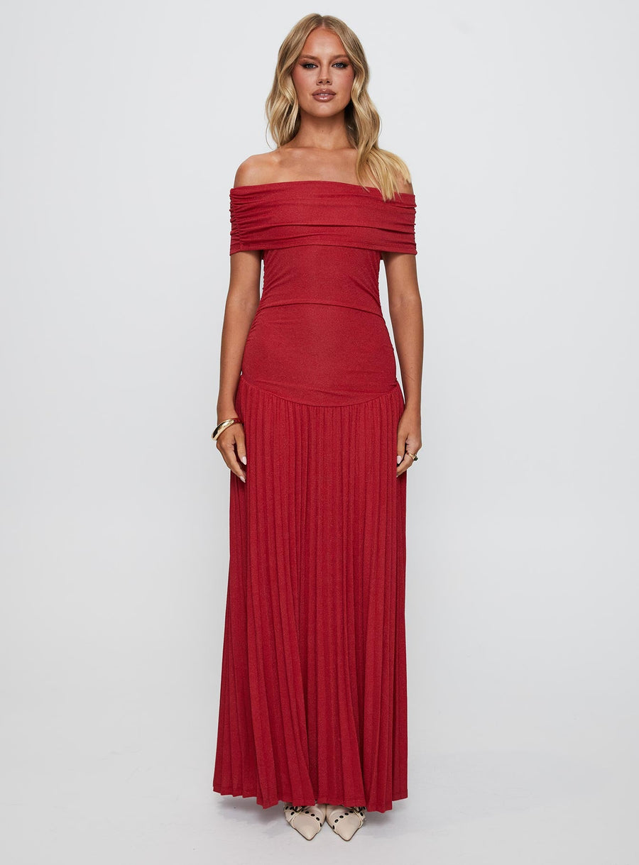 Field Of Dreams Maxi Dress Crimson · photo 7