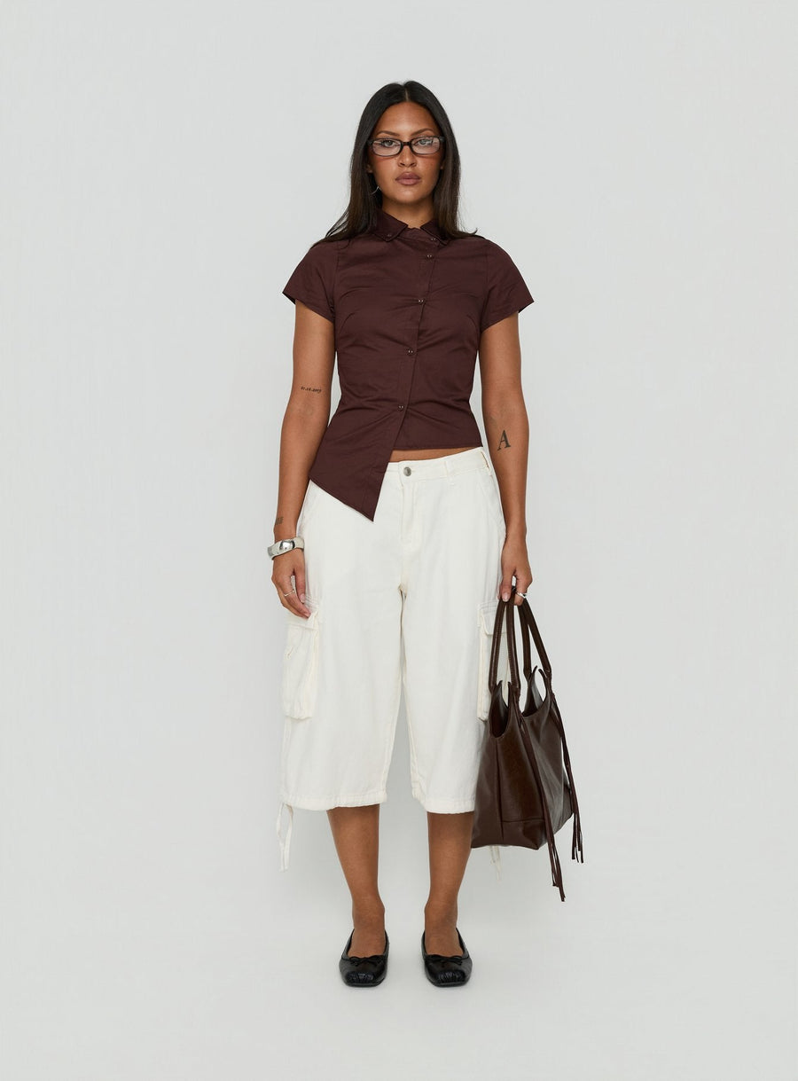 Hudsen Longline Cargo Shorts Cream · photo 8
