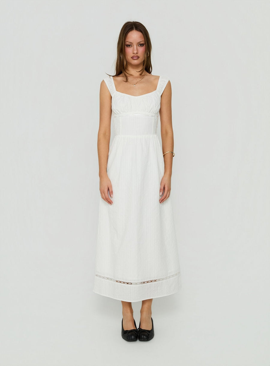 Garconne Textured Maxi Dress White · photo 7
