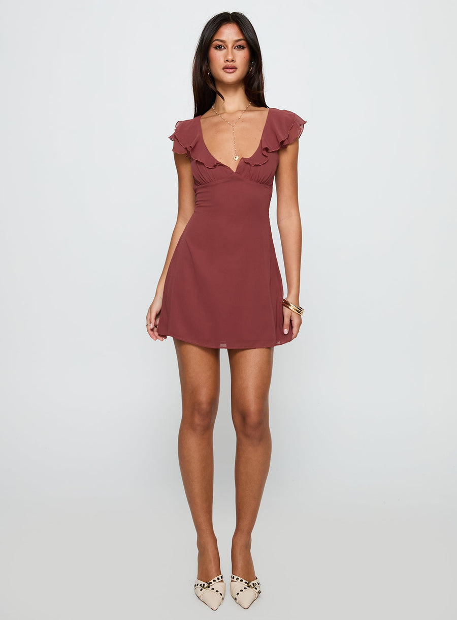 I Guess So Mini Dress Currant · photo 5