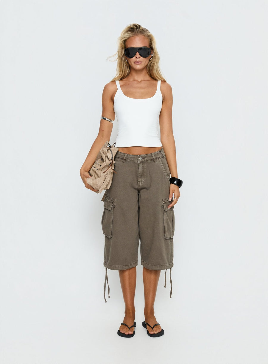 Hudsen Longline Cargo Shorts Khaki · photo 7