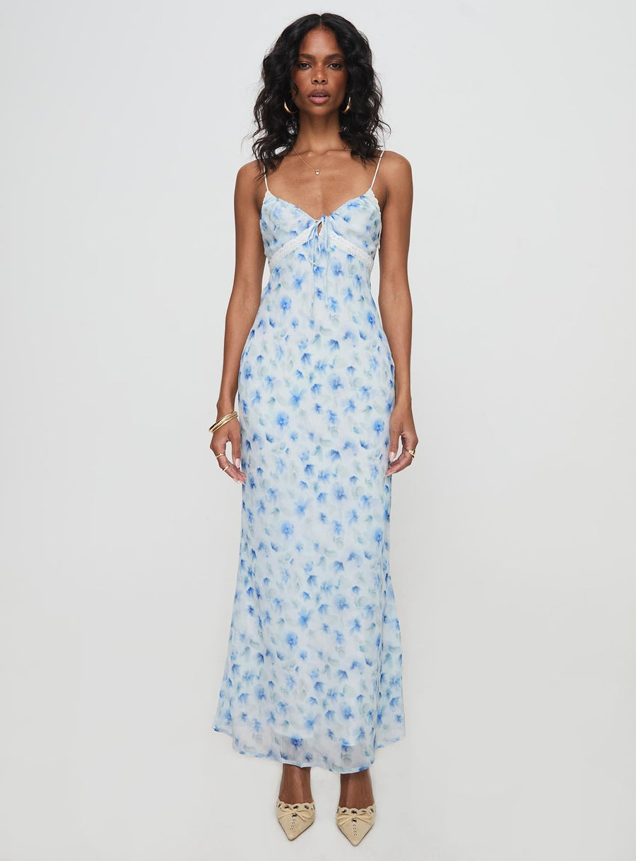 Emily Maxi Dress Blue Floral · photo 7