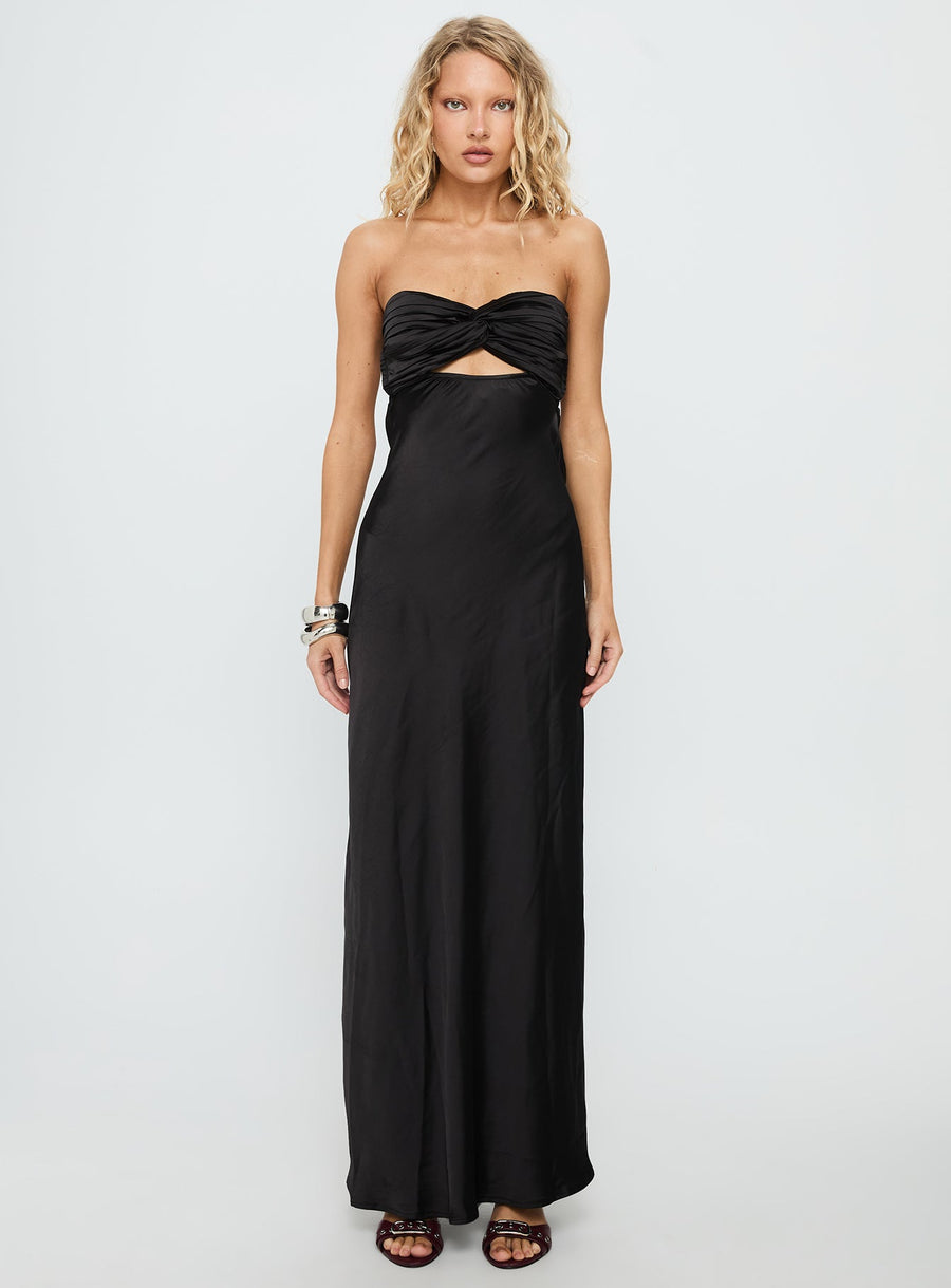 Faviola Strapless Maxi Dress Black · photo 7