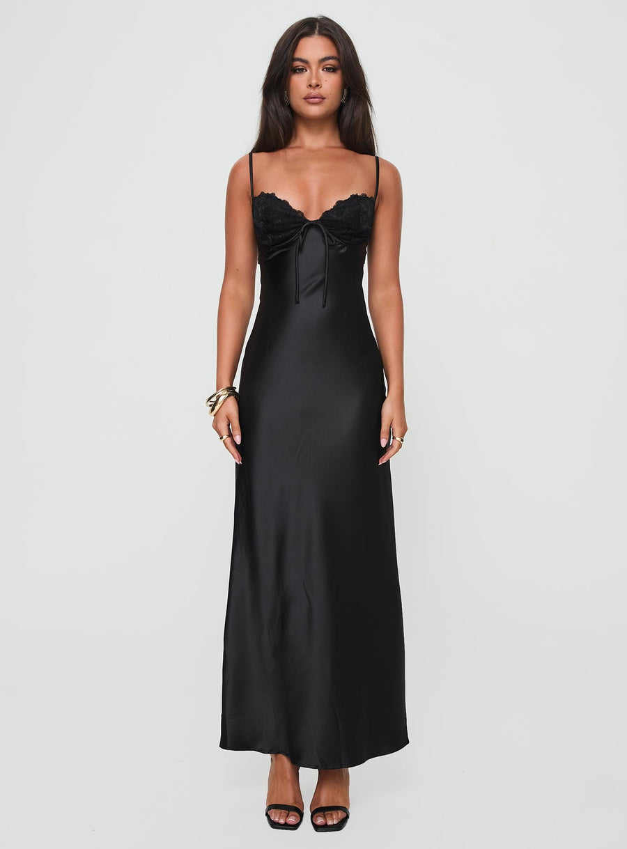Fadyen Bias Cut Maxi Dress Black Tall · photo 7