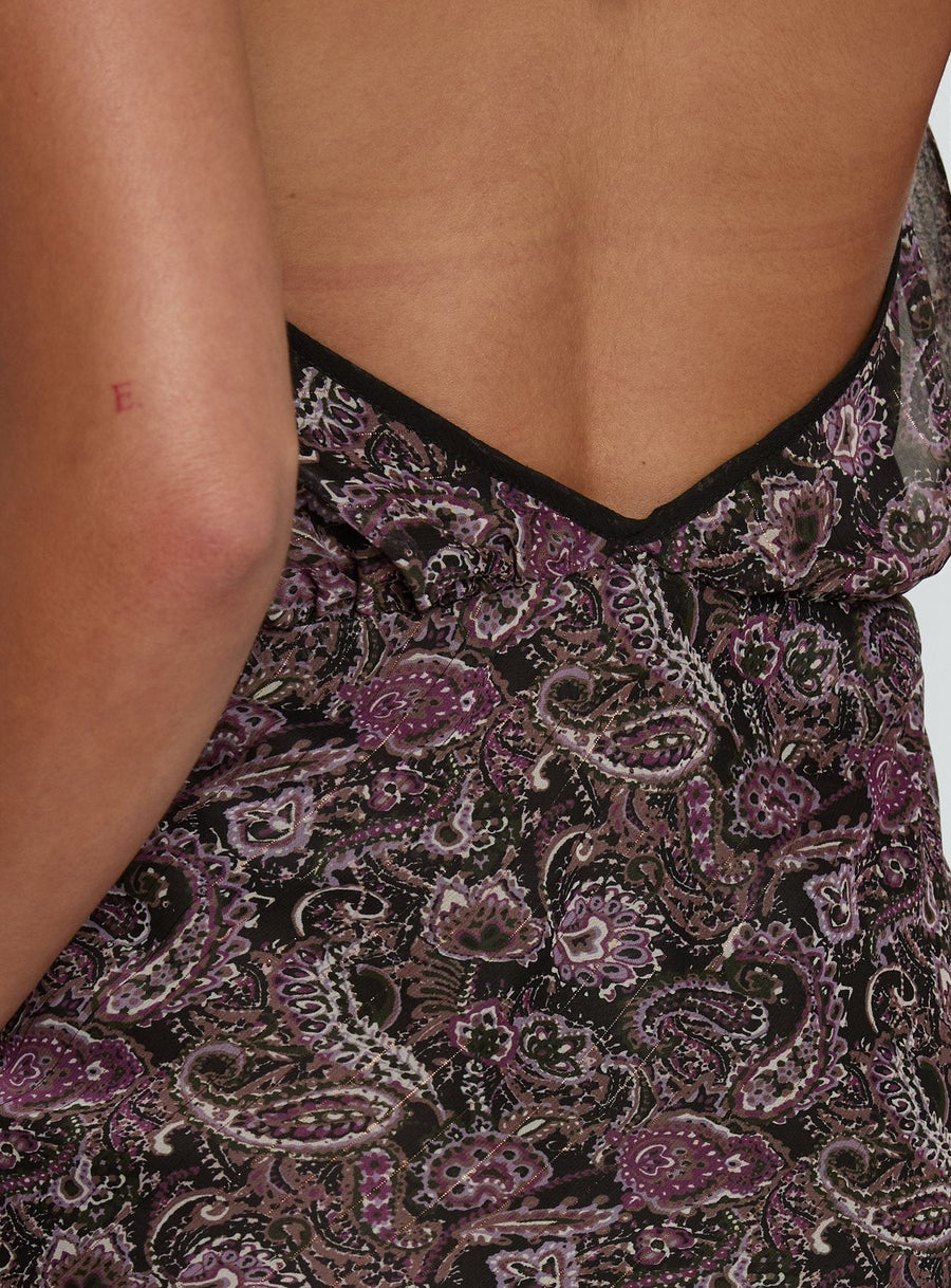 Drifting Away Chiffon Mini Dress Paisley · photo 7