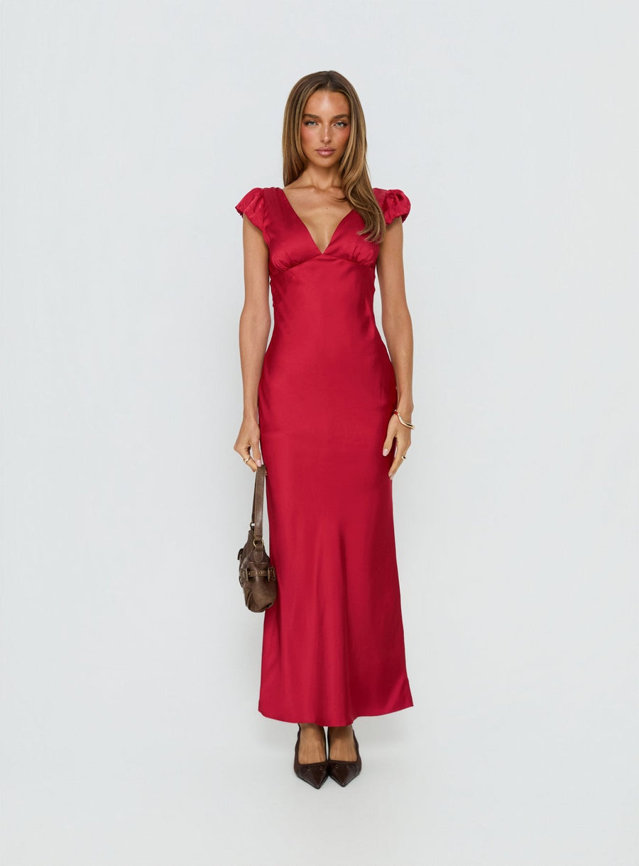 Forest Hill Backless Maxi Dress Red · photo 7