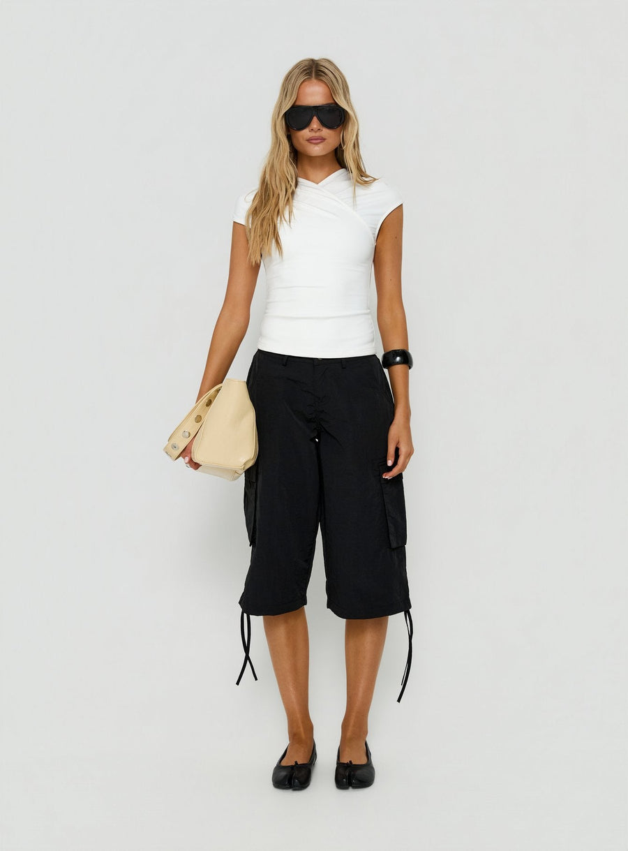 Hudsen Longline Nylon Cargo Shorts Black · photo 7