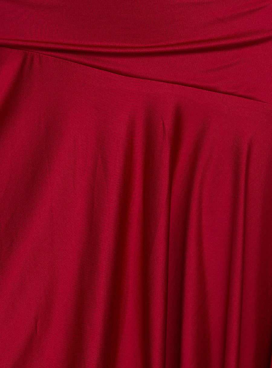 Emara Halter Asymmetrical Midi Dress Red · photo 7