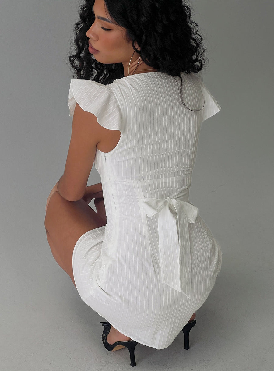 I Guess So Cotton Mini Dress White · photo 8