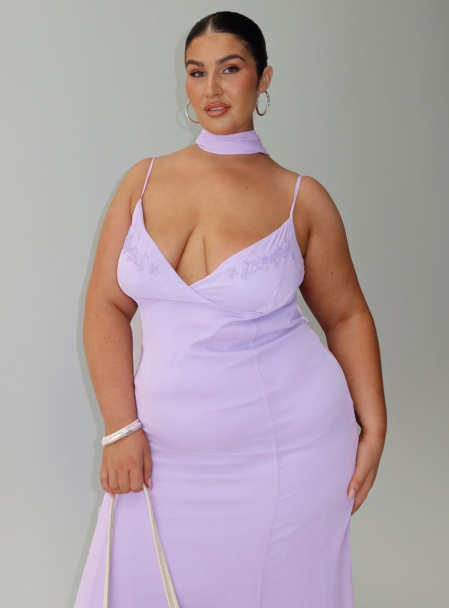 Jadira Scarf Maxi Dress Purple Curve · photo 8