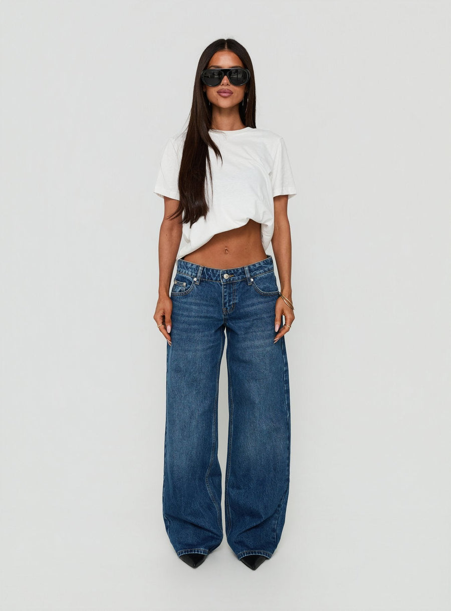 Ellanor Low Rise Straight Leg Jeans Vintage Dark Blue · photo 8