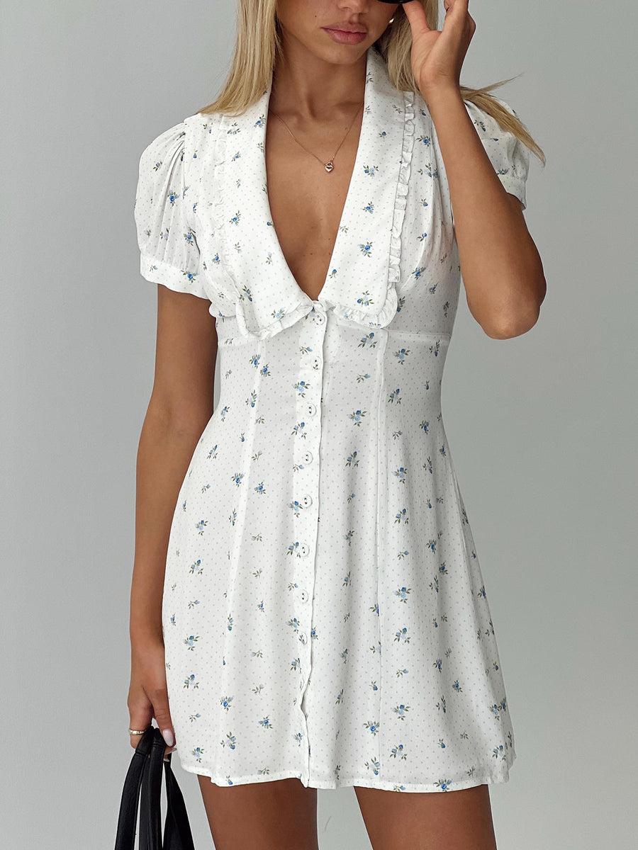 Fabiola Collared Mini Dress Floral · photo 8