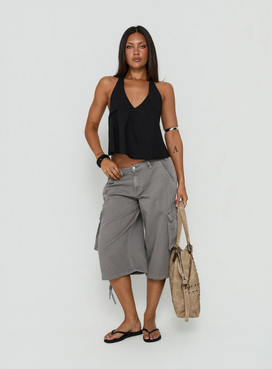 Hudsen Longline Cargo Shorts Charcoal · photo 8