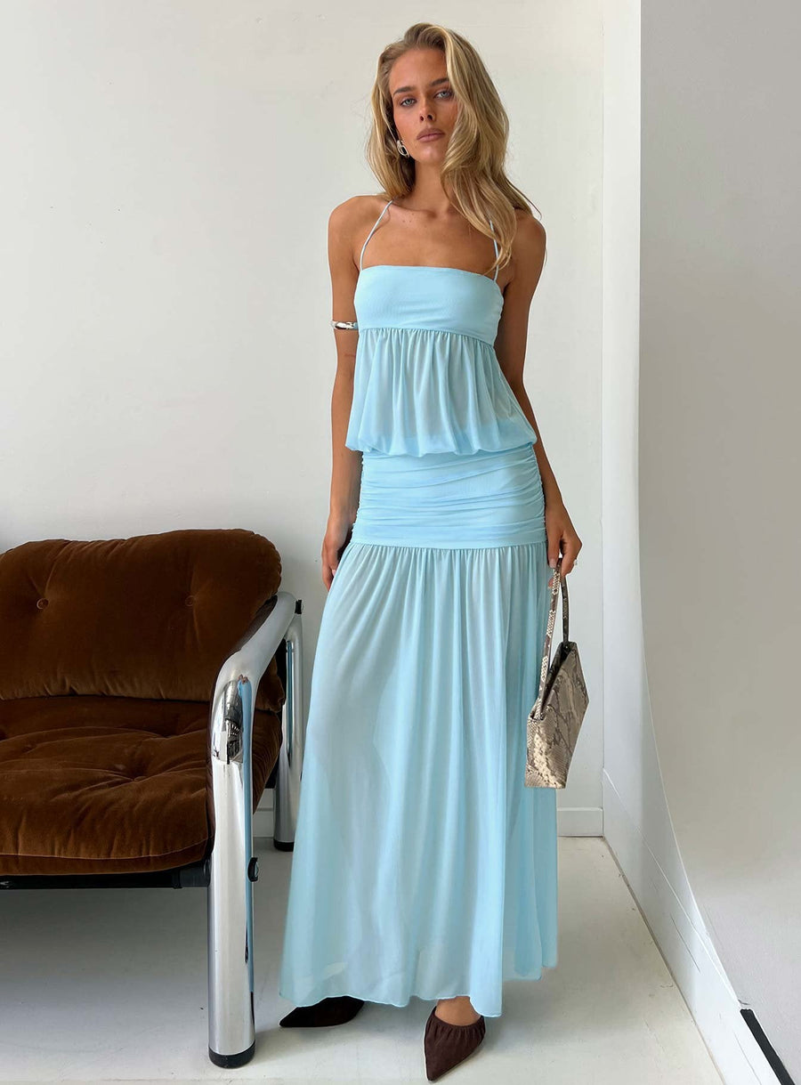 Jesemia Halter Blouson Maxi Dress Blue · photo 8
