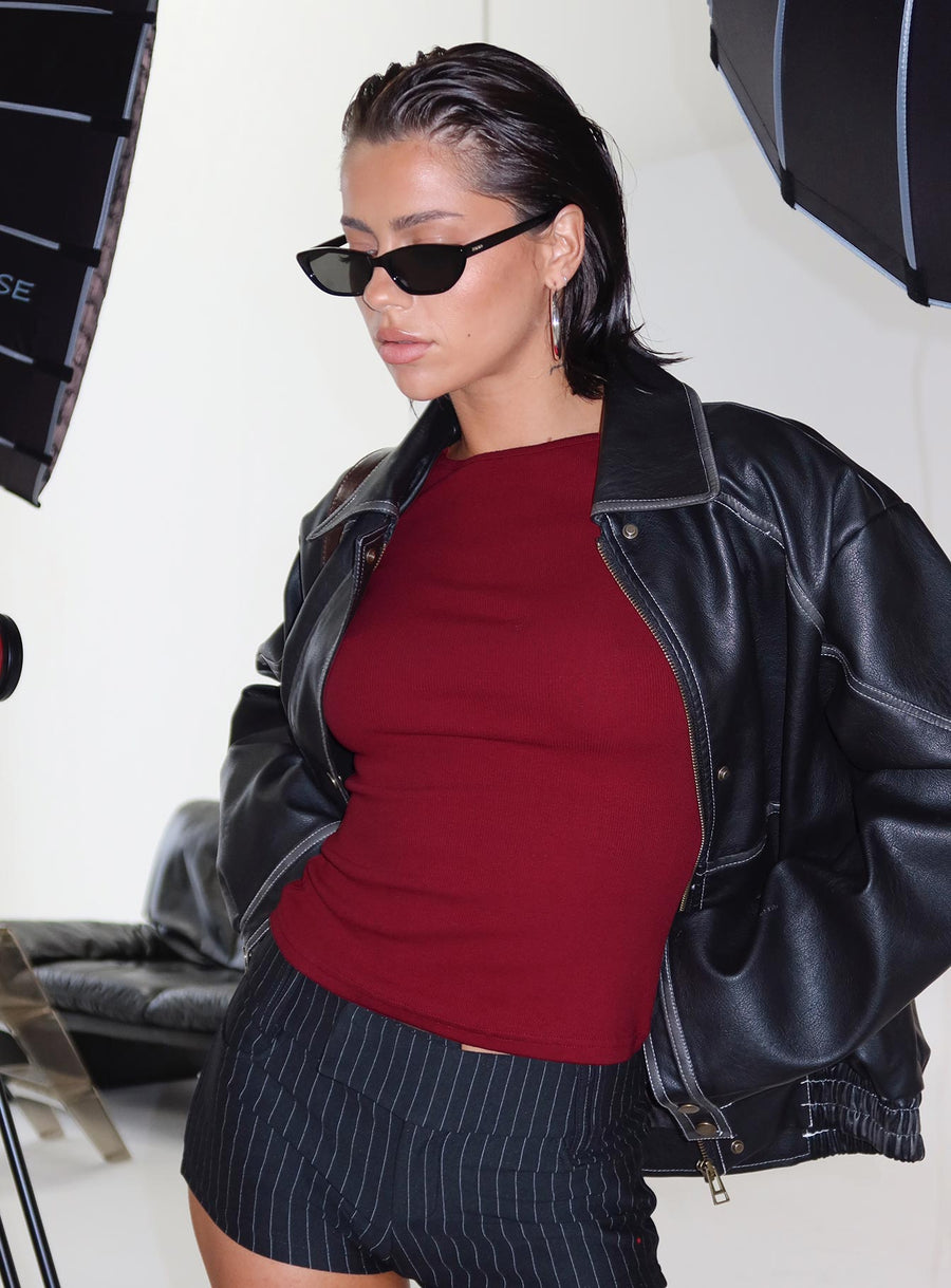 Elaia 3/4 Sleeve Top Red · photo 9