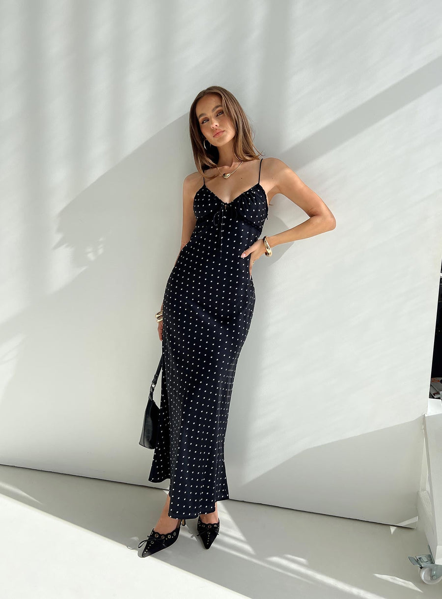 Emily Maxi Dress Black Polka Dot · photo 8