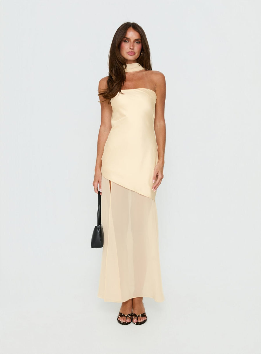 Irisie Strapless Scarf Maxi Dress Yellow · photo 8