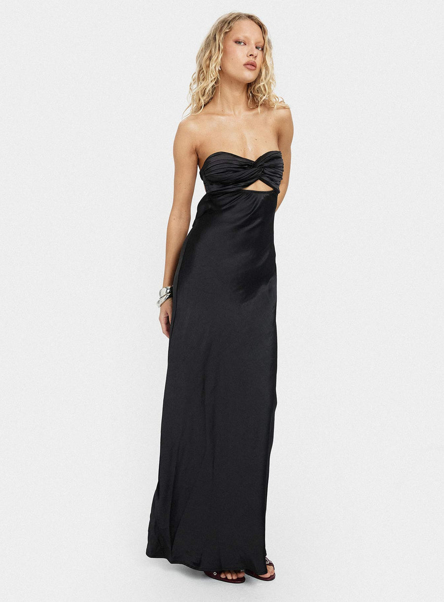 Faviola Strapless Maxi Dress Black · photo 8