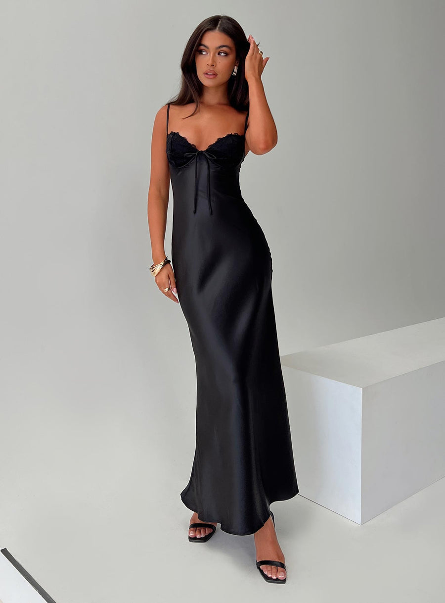 Fadyen Bias Cut Maxi Dress Black Tall · photo 8