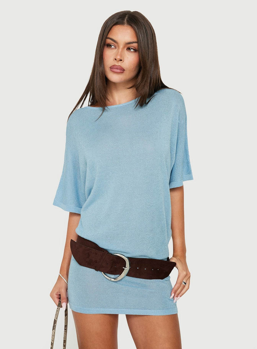 Floresita T-Shirt Knit Mini Dress Blue · photo 8