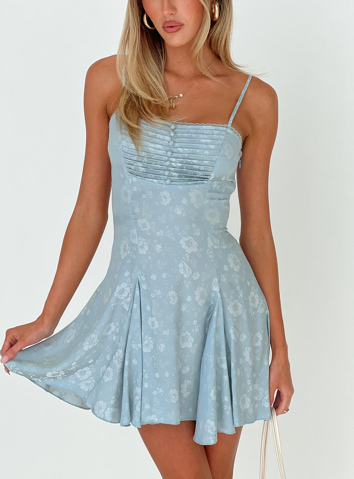 Bluebird Jacquard Mini Dress Blue