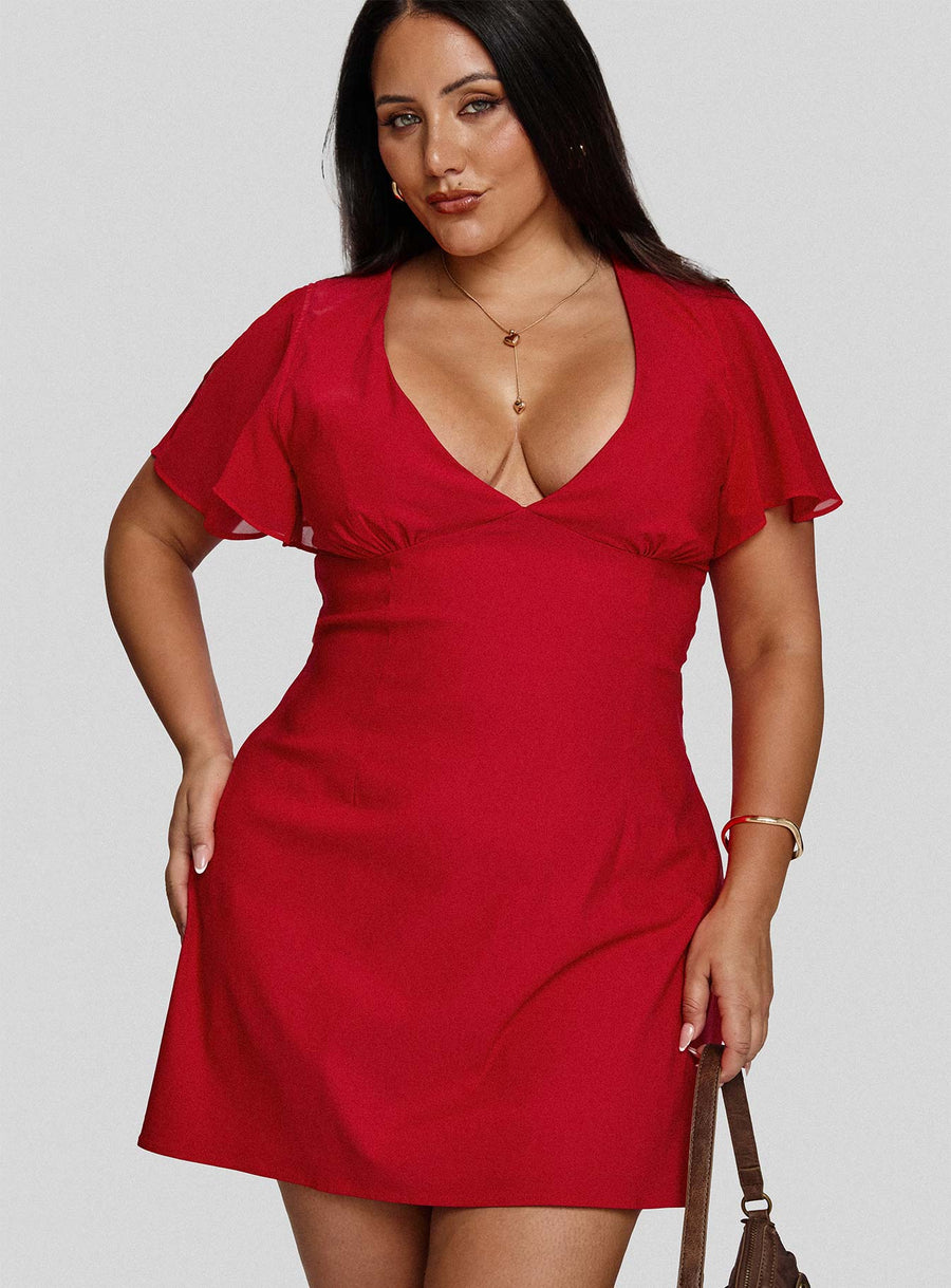 Florie Corset Mini Dress Red Curve · photo 8