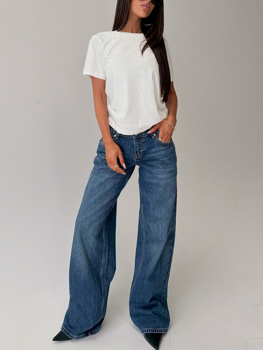 Ellanor Low Rise Straight Leg Jeans Vintage Dark Blue · photo 9