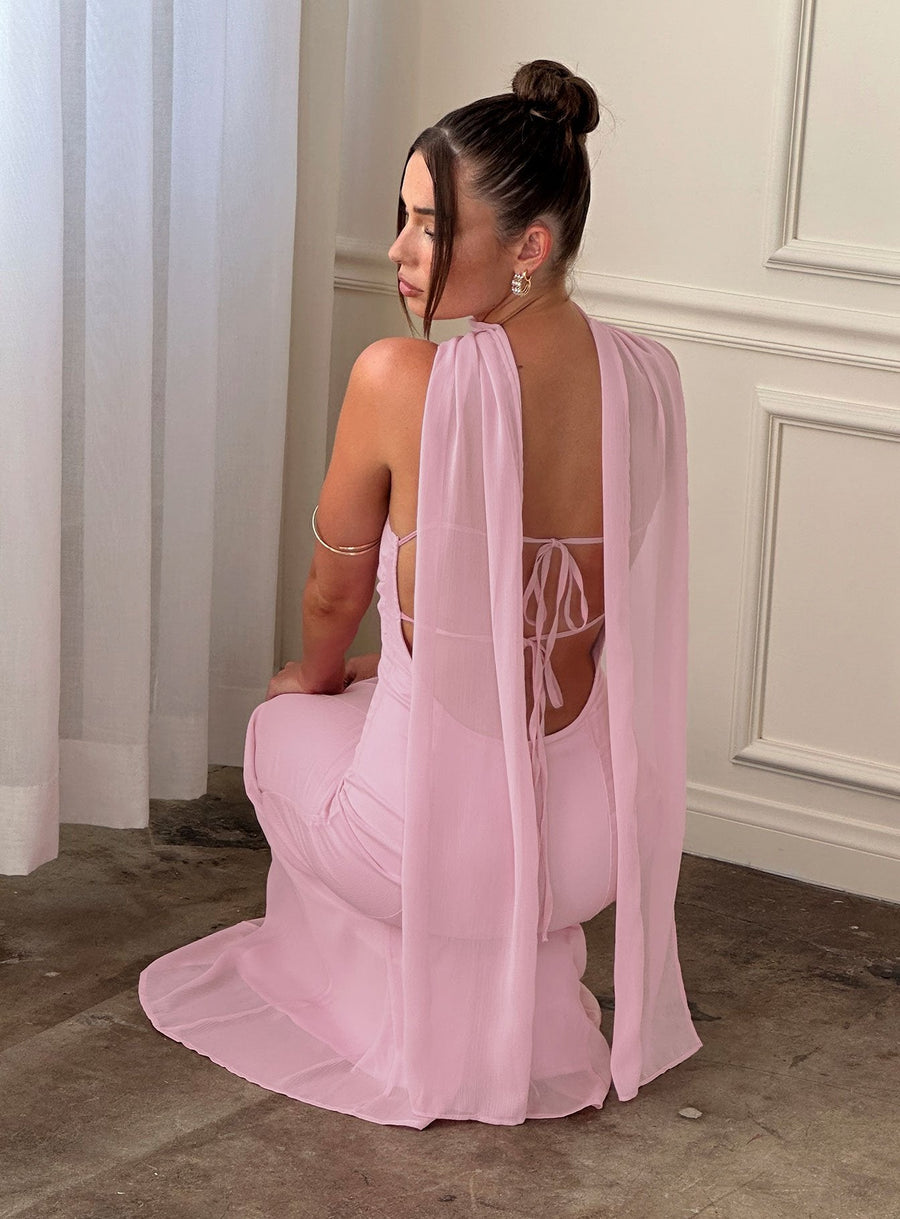 Jadira Scarf Maxi Dress Light Pink · photo 9
