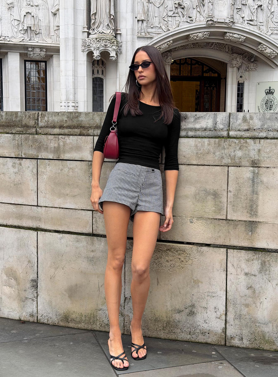 Elaia 3/4 Sleeve Top Black · photo 10