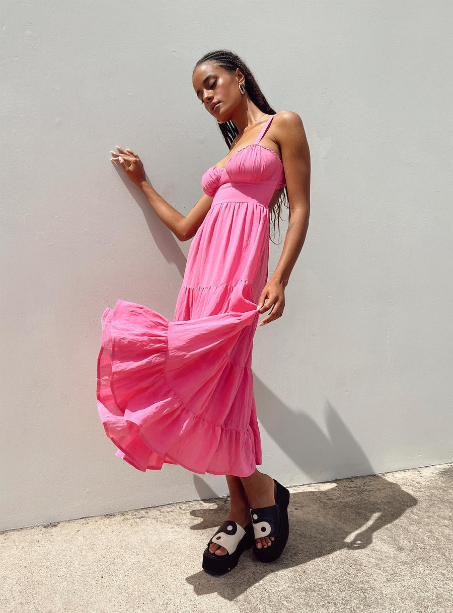 Joella Midi Dress Pink · photo 7