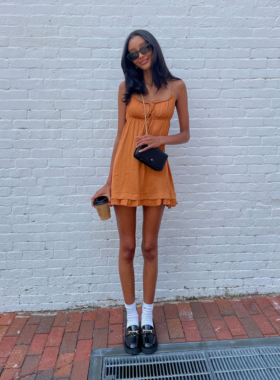 Empress Of Love Mini Dress Rust · photo 7