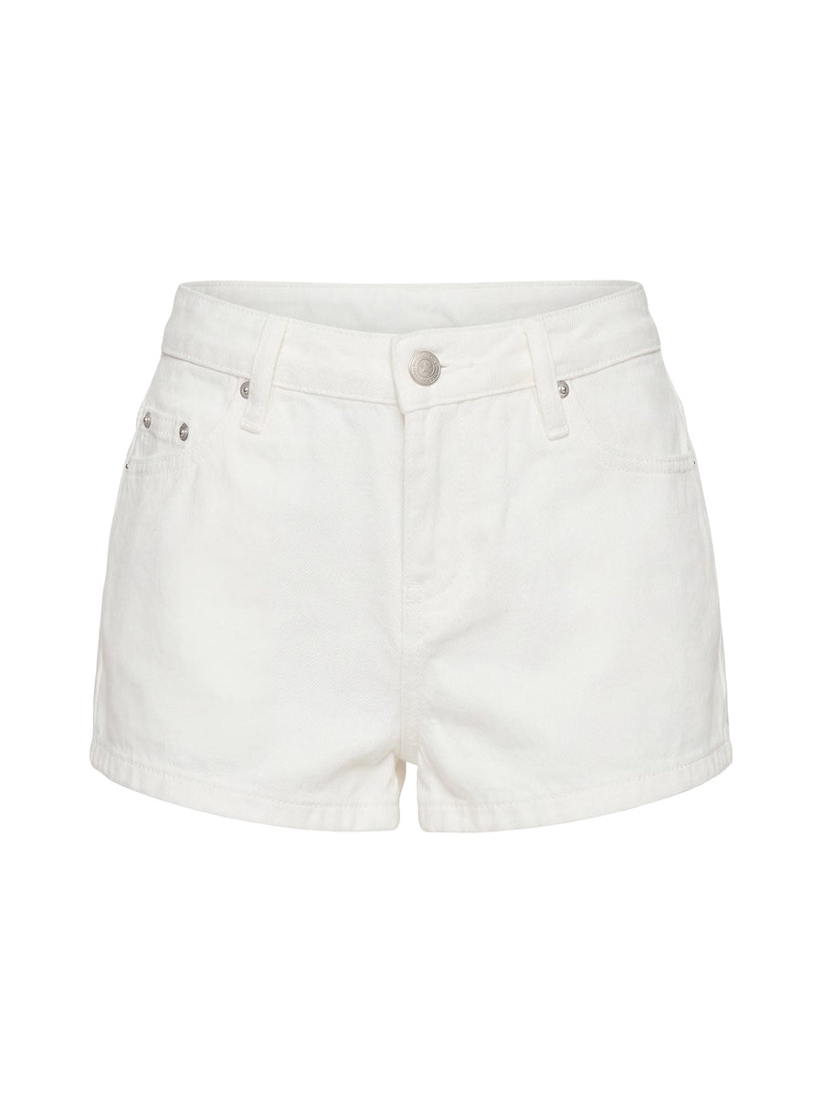 Dreamful Low Rise Mini Denim Shorts White · photo 9