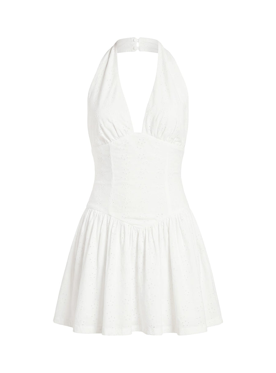 Imojen Halter Mini Dress White · photo 8